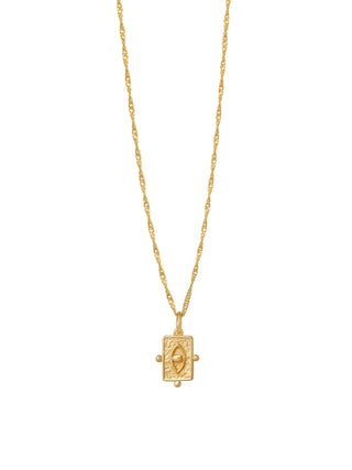 Evil Eye Tag Pendant Necklace