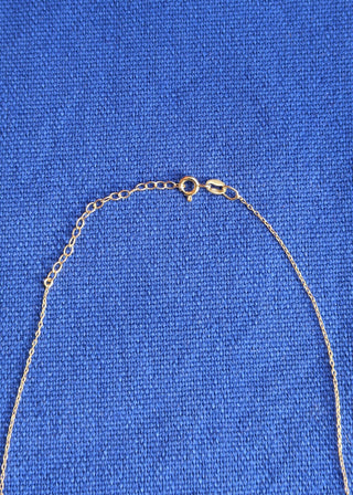 Gold-plated silver chain evil eye necklace made in Greece. Greek jewelry at Aegean Essence. Mati necklace clasp with spring ring