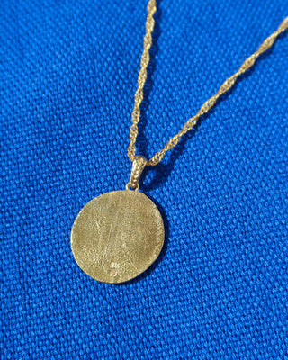 Ancient Greek goddess Demeter coin pendant necklace, Greek mythology jewelry made in Greece gold-plated sterling silver 925 with a twisted Singapore chain