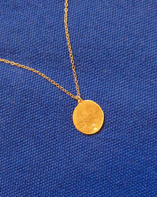 Ancient Greek goddess Demeter coin necklace made in greece, gold-plated sterling silver 925 greek mythology jewelry
