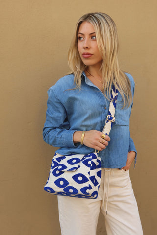 Evil Eye Crossbody Bag with Adjustable Strap