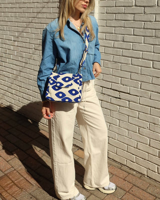 Evil Eye Crossbody Bag with Adjustable Strap