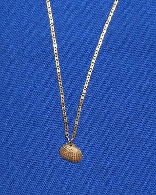 Gold-plated shell pendant necklace made in greece. Seashell necklace Greek jewelry