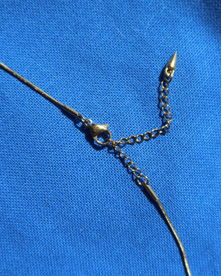 Necklace with extender and lobster claw clasp in gold color