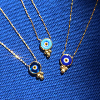 Mati Murano Glass Trefoil Necklace | 18k Gold-Plated Sterling Silver 925