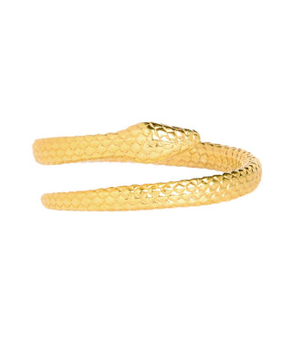 Gold-plated python ring adjustable size, open size ring made in Greece by Zenais Hellas Greek Designer Jewelry brand at Aegean Essence. Snake ring, serpent ring