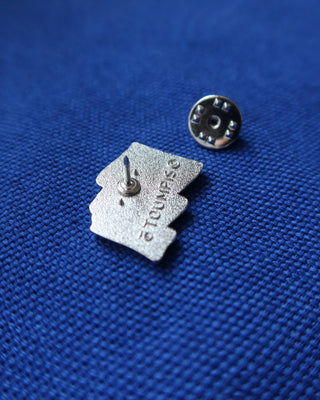Back of Greek flag metal pin 