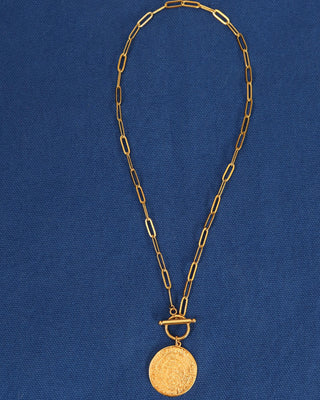 Phaistos Disc Toggle Chain Necklace